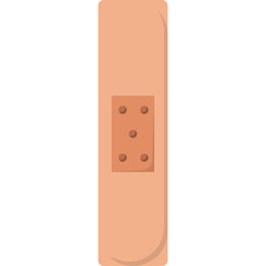 Bandage medical adhesive strip for first aid wound care and emergency survival kit in flat design isolated on transparent background