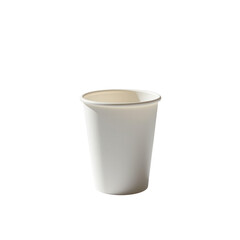 White Disposable Cup on a Solid Background for Various Uses