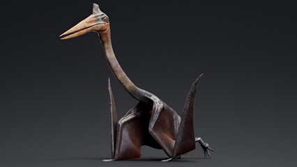 Quetzalcoatlus of background. 3d model rendering © racksuz