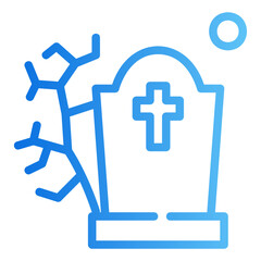 Obraz premium gravestone Gradient icon