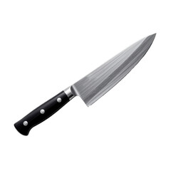 Fototapeta premium Sharp Kitchen Knife with Black Handle for Professional Chefs