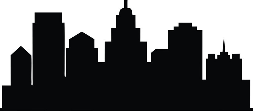 Wichita Kansas Skyline Silhouette Vector Cityscape, KANSAS CITY Missouri USA City Skyline Vector, Kansas City Missouri Skyline Illustration