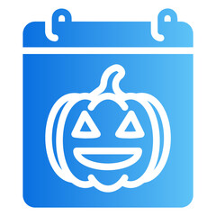 Halloween calender Gradient icon