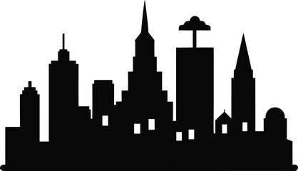Obraz premium New Orleans skyline silhouette with iconic buildings, New Orleans Louisiana Skyline Illustration. NOLA Skyline Vector Art