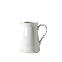 Elegant White Porcelain Pitcher with Simple Modern Design