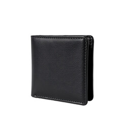 Stylish Black Leather Wallet on White Background for Sophisticated Look