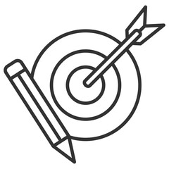Goal Setting Outline Icon