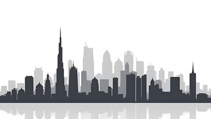 Obraz premium City report silhouette cover