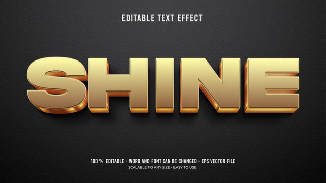 shine editable text effect 3d  - Powered by Adobe