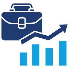 Performance Flat Blue Icon