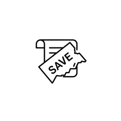 Save Coupon Icon Discount Voucher Promotion Marketing Shopping Retail Ecommerce Financial Savings.
