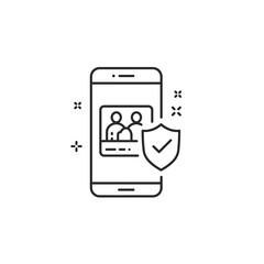 Smartphone Security and Privacy Protection Icon.