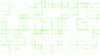 Green Digital Square Cyber Grid light effect.Glow Square light effct