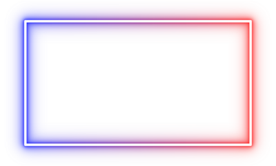 Neon gradient rectangular frame in blue and red glow for posters, highlights, and modern digital design