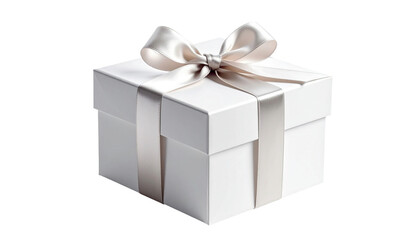 Fototapeta premium Geschenkkarton mit Schleife, transparenter Hintergrund, png