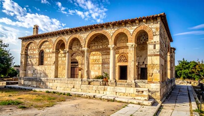 Fototapeta premium Exterior of an ancient stone church