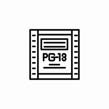 movie age rating icon sign vector