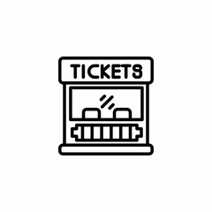 ticket sales counter icon sign vector