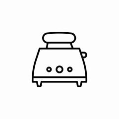 toaster kitchen appliance icon sign vector