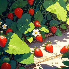 seamless pattern with berries