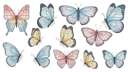 Watercolor Butterfly Collection Delicate Designs for Creative Projects