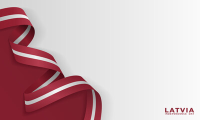 Happy Latvia Independence Day November 18th Celebration Vector Design Illustration