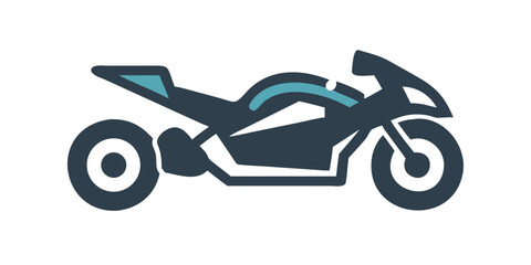 Racing bike icon.