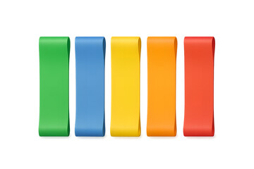 set of colorful resistance bands