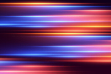 Futuristic neon speed lines with glowing light effect.