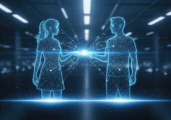 Futuristic Gender Equality — Digital Diversity and Inclusion Concept 