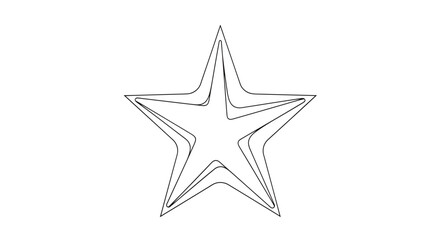 Obraz premium Abstract Star Formation: A Modern Illustration of Celestial Shape with Line Art