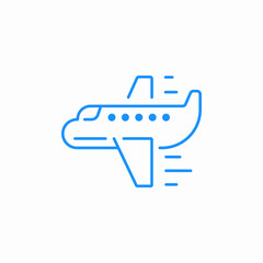 airplane flight icon sign vector