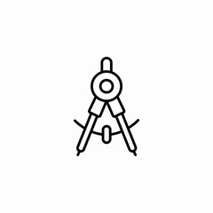 compass drawing tool icon sign vector
