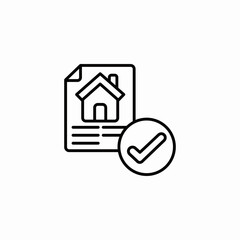 document house checkmark icon sign vector