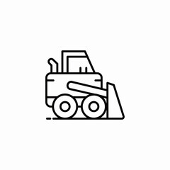 excavator digger vehicle icon sign vector