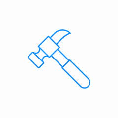 hammer tool icon sign vector