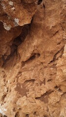 Vertical Red Brown Rock Crevice