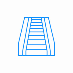 stairs up icon sign vector