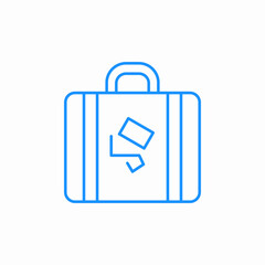 Obraz premium travel baggage luggage icon sign vector