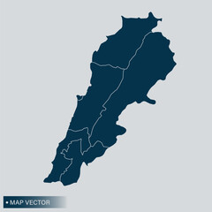 Obraz premium Lebanon map