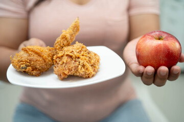 Junk food no good health eating for diet.