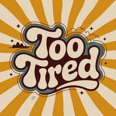Retro groovy typography 