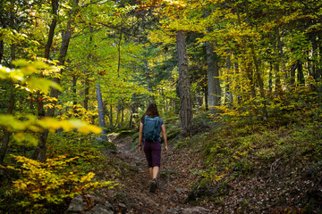 Fototapeta premium chica,otoño,octubre,