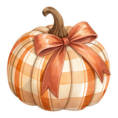 Rustic Autumn Pumpkin Clipart PNG, Transparent Background | Fall Watercolor Pumpkins for Halloween Crafts, Sublimation & Digital Prints