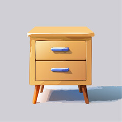 Schlichter Nachttisch mit Schublade