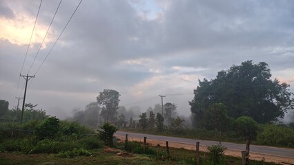 Obraz premium morning in the mountains