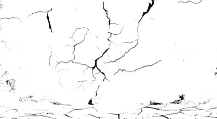 A black and white drawing of cracked walls, vintage grunge texture, a black and white drawing of a cracked land, grunge texture of old paint wall, vintage cracked background. 