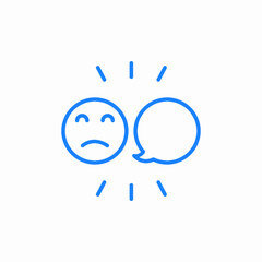 sad message icon sign vector
