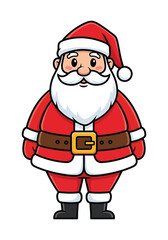 Vector art of cartoon santa claus standing for christmas theme