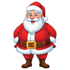 Vector art of cheerful santa claus cartoon character illustration